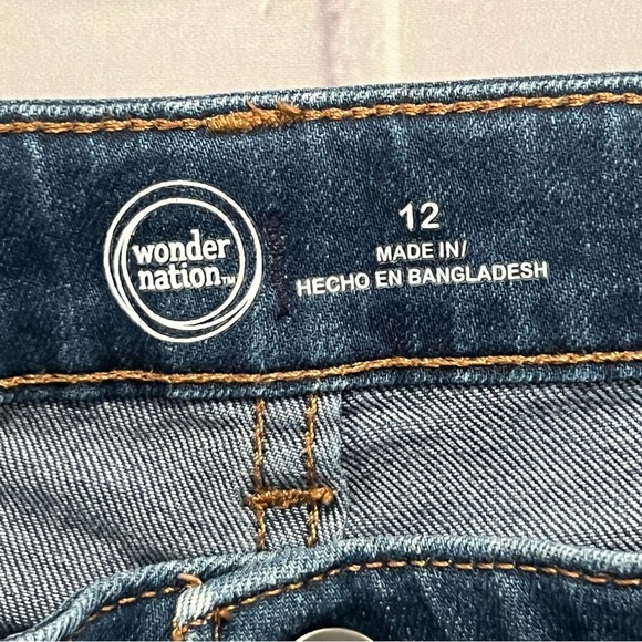 WONDER NATION girls denim blue shorts/size 12 - Picture 5 of 6